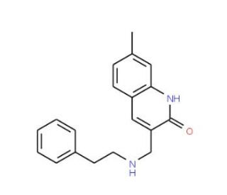 7-Methyl-3-(phenethylamino-methyl)-1H-quinolin-2-one - chemical structure image