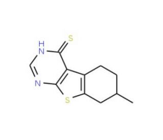 7-Methyl-5,6,7,8-tetrahydro-benzo[4,5]thieno[2,3-d]pyrimidine-4-thiol (CAS 314260-78-1) - chemical structure image