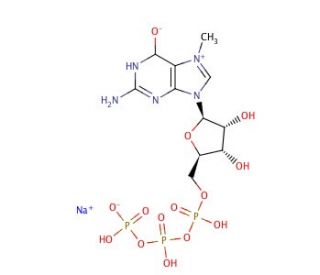 7-Methylguanosine 5&prime;-triphosphate sodium salt (CAS 104809-18-9) - chemical structure image
