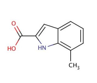 7-Methylindole-2-carboxylic acid (CAS 18474-60-7) - chemical structure image