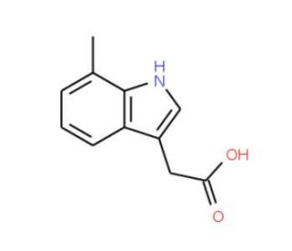 7-Methylindole-3-acetic acid (CAS 5435-36-9) - chemical structure image