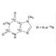 7-Methylxanthine-2,4,5,6-13C4, 1,3,9-15N2 (with variable 15N labeling at N9) - chemical structure image