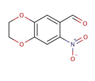 7-nitro-2,3-dihydro-1,4-benzodioxine-6-carbaldehyde (CAS 55149-81-0) - chemical structure image