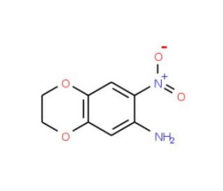 7-Nitro-2,3-dihydro-benzo[1,4]dioxin-6-ylamine (CAS 62140-78-7) - chemical structure image