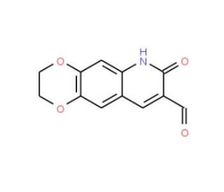7-Oxo-2,3,6,7-tetrahydro-[1,4]dioxino[2,3-g]-quinoline-8-carbaldehyde - chemical structure image