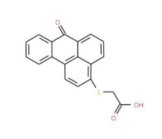 (7-Oxo-7H-benzo[de]anthracen-3-ylsulfanyl)-acetic acid (CAS 69658-13-5) - chemical structure image