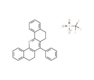 7-Phenyl-5,6,8,9-tetrahydrodibenzo[c,h]xanthylium trifluoromethanesulphonate, technical grade (CAS 73377-38-5) - chemical str