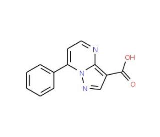 7-Phenyl-pyrazolo[1,5-a]pyrimidine-3-carboxylic acid (CAS 874773-92-9) - chemical structure image