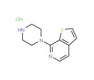 7-Piperazin-1-yl-thieno[2,3-c] Pyridine, hydrochloride (CAS 850734-84-8) - chemical structure image
