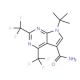 7-(tert-Butyl)-2,4-bis(trifluoromethyl)-7H-pyrrolo[2,3-d]pyrimidine-5-carboxamide - chemical structure image