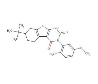 7-tert-Butyl-2-mercapto-3-(5-methoxy-2-methyl-phenyl)-5,6,7,8-tetrahydro-3H-benzo[4,5]thieno[2,3-d]pyrimidin-4-one - chemical