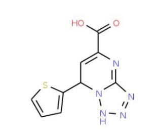 7-Thiophen-2-yl-4,7-dihydro-tetrazolo[1,5-a]-pyrimidine-5-carboxylic acid - chemical structure image