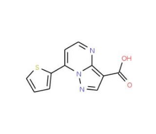 7-Thiophen-2-yl-pyrazolo[1,5-a]pyrimidine-3-carboxylic acid - chemical structure image