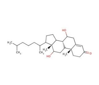 7α,12α-Dihydroxycholest-4-en-3-one (CAS 1254-03-1) - chemical structure image