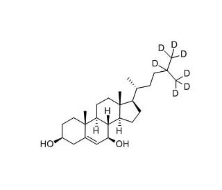 7&beta;-Hydroxy Cholesterol-d7 - chemical structure image
