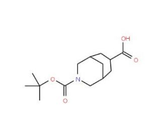 (7endo)-3-(tert-butoxycarbonyl)-3-azabicyclo[3.3.1]nonane-7-carboxylic acid - chemical structure image
