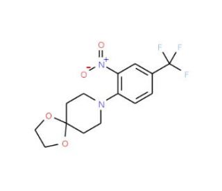 8-[(2-Nitro-4-(trifluoromethyl)phenyl]-1,4-dioxa-8-azaspiro-[4,5]-decane - chemical structure image