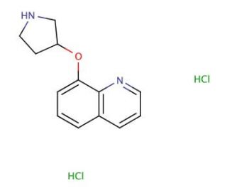 8-(3-Pyrrolidinyloxy)quinoline dihydrochloride - chemical structure image