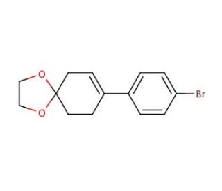 8-(4-Bromo-phenyl)-1,4-dioxa-spiro[4.5]dec-7-ene (CAS 125962-60-9) - chemical structure image