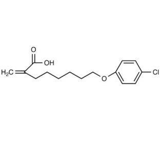 8-(4-Chlorophenoxy)-2-methylen-octanoic Acid (CAS 124083-17-6) - chemical structure image