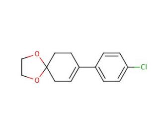 8-(4-Chlorophenyl)-1,4-dioxaspiro[4.5]dec-7-ene (CAS 126991-60-4) - chemical structure image