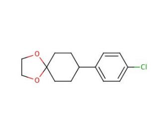 8-(4-Chlorophenyl)-1,4-dioxaspiro[4.5]decane (CAS 25253-51-4) - chemical structure image