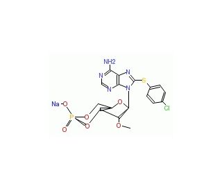 8-(4-Chlorophenylthio)-2&prime;-O-methyladenosine 3&prime;,5&prime;-cyclic Monophosphate sodium salt (CAS 510774-50-2) - chemical structure ima