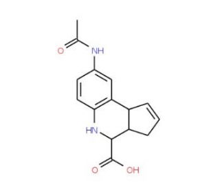 8-Acetylamino-3a,4,5,9b-tetrahydro-3H-cyclopenta-[c]quinoline-4-carboxylic acid - chemical structure image