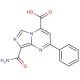 8-(aminocarbonyl)-2-phenylimidazo[1,5-a]pyrimidine-4-carboxylic acid - chemical structure image