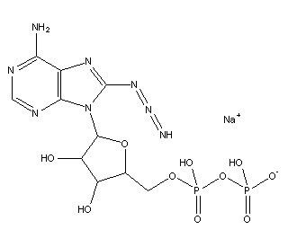 8-Azidoadenosine-5&prime;-diphosphate Sodium Salt (CAS 102185-14-8) - chemical structure image