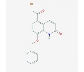 8-Benzyloxy-5-(2-bromoacetyl)-2-hydroxyquinoline (CAS 100331-89-3) - chemical structure image