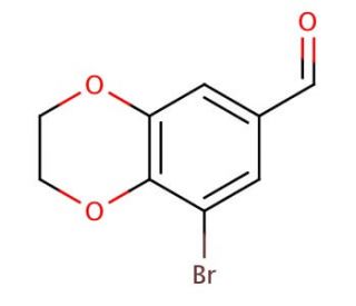 8-bromo-2,3-dihydro-1,4-benzodioxine-6-carbaldehyde (CAS 860003-88-9) - chemical structure image