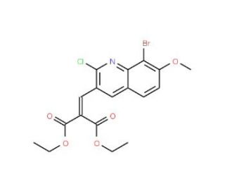 8-Bromo-2-chloro-7-methoxy-3-(2,2-diethoxycarbonyl)vinylquinoline (CAS 1031929-12-0) - chemical structure image