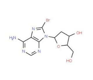 8-Bromo-2&prime;-deoxyadenosine (CAS 14985-44-5) - chemical structure image