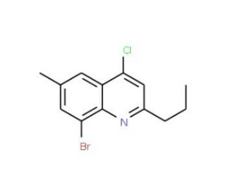 8-Bromo-4-chloro-6-methyl-2-propylquinoline (CAS 1156275-66-9) - chemical structure image