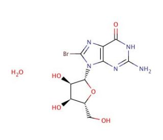 8-Bromoguanosine hydrate (CAS 332359-99-6) - chemical structure image