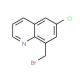 8-(bromomethyl)-6-chloroquinoline (CAS 87293-40-1) - chemical structure image