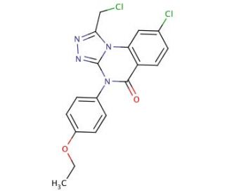 8-chloro-1-(chloromethyl)-4-(4-ethoxyphenyl)[1,2,4]triazolo[4,3-a]quinazolin-5(4H)-one - chemical structure image