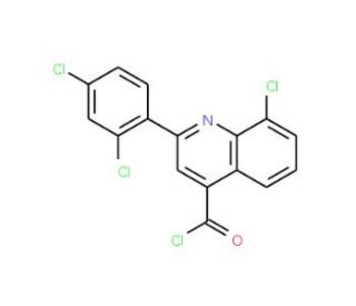 8-chloro-2-(2,4-dichlorophenyl)quinoline-4-carbonyl chloride - chemical structure image