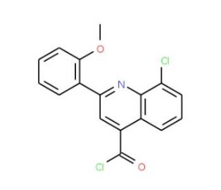 8-chloro-2-(2-methoxyphenyl)quinoline-4-carbonyl chloride - chemical structure image