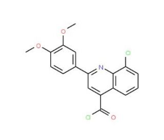 8-chloro-2-(3,4-dimethoxyphenyl)quinoline-4-carbonyl chloride - chemical structure image