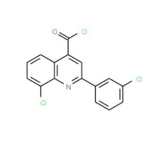 8-chloro-2-(3-chlorophenyl)quinoline-4-carbonyl chloride - chemical structure image