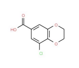 8-chloro-2,3-dihydro-1,4-benzodioxine-6-carboxylic acid (CAS 851814-20-5) - chemical structure image