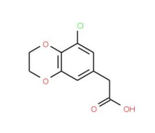 (8-Chloro-2,3-dihydro-benzo[1,4]dioxin-6-yl)-acetic acid - chemical structure image