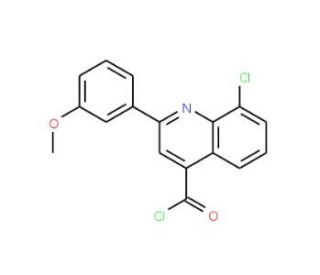 8-chloro-2-(3-methoxyphenyl)quinoline-4-carbonyl chloride - chemical structure image