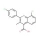 8-Chloro-2-(4-chlorophenyl)-3-methylquinoline-4-carboxylic acid - chemical structure image