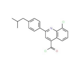 8-chloro-2-(4-isobutylphenyl)quinoline-4-carbonyl chloride - chemical structure image