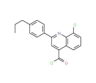 8-chloro-2-(4-propylphenyl)quinoline-4-carbonyl chloride - chemical structure image