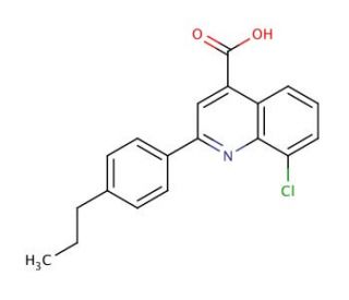 8-Chloro-2-(4-propylphenyl)quinoline-4-carboxylic acid - chemical structure image