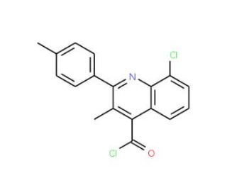 8-chloro-3-methyl-2-(4-methylphenyl)quinoline-4-carbonyl chloride - chemical structure image